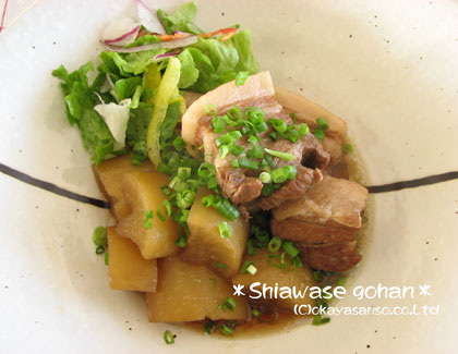 圧力鍋で作る☆大根と豚肉の煮物